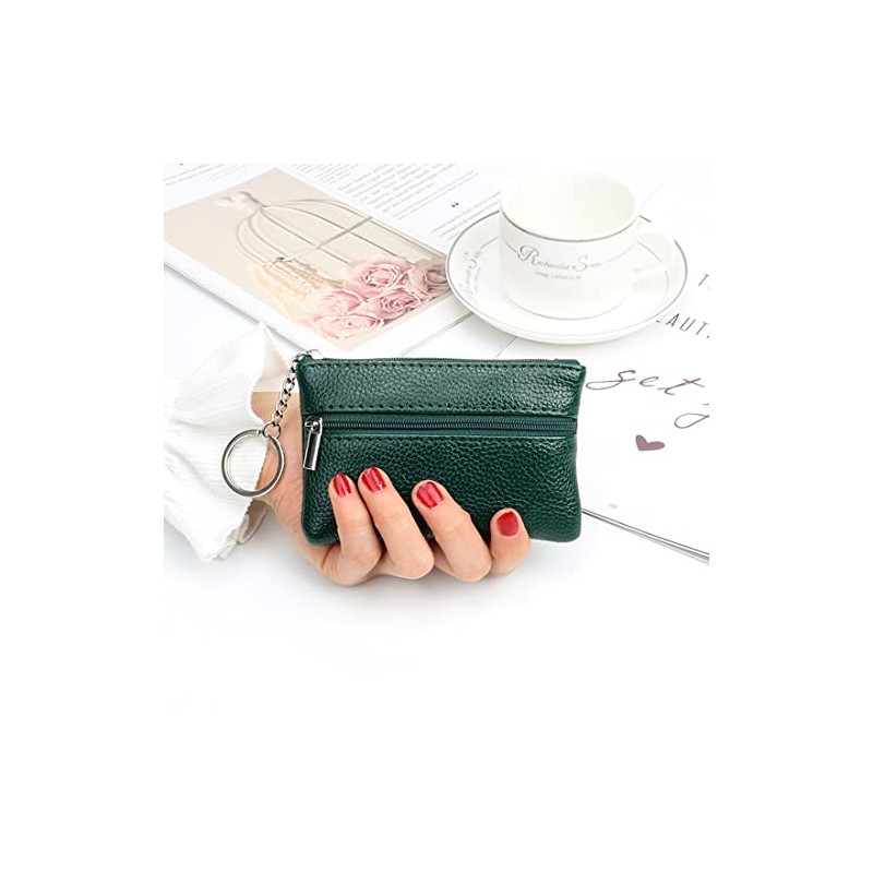 MenYiYDS Women's Leather Wallet Small and Short Format Wallet Mini