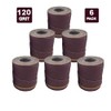 Ready-to-Wrap Sandpaper Rolls | 120 Grit | 6 Pack |