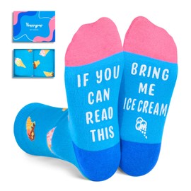 HAPPYPOP Kids Socks 4-6 Years - Funny Socks for Boys Girls Ice Cream Gifts Ice Cream Socks