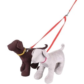 Black Double Dog Leash Lead,Adjustable Two Dog Leash Pet Traction Rope with D Coupler N Lead Collars, Harnesses and Leashes Pet Supplies Leashes