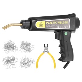 sourcing map Plastic Welder Kit 70W Soldering Gun with 400pcs 4 Type Hot Staplers & Pliers Plastic Welding Machine Kit for Car Bumper Repair Most Plastic Repair, Black