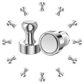 Newaner Neodymium Magnets Extra Strong Pack of 12 Mini Magnets 12 x 16 mm for Magnetic Board, Pegboard, Notice Board, Fridge Cone Magnets, Music Magnets, Neodymium Magnets, Small with Storage Box