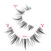 outopen Manga Lashes Natural Look Wispy Fluffy Asian Cosplay Eyelashes
