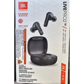JBL Live Pro 2 True Wireless Noise Cancelling Earbuds, 40 hrs Playback - BLACK