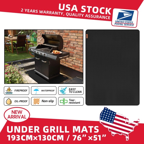 Modigt Fireproof & Oil-Proof Under Grill Mat for Deck, 76inchs*51inch