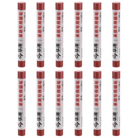 PATIKIL Furniture Repair Crayons, 12 Pcs Wax Wood Filler Sticks Wood Wax Crayons for Scratches, Wood Floor, Holes, Tables, Dark Red