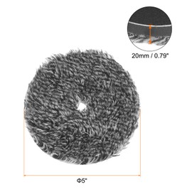 sourcing map Wool Cutting Pad, 5 inch Microfiber Buffing Polishing Pads for Backing Plate DA Car Polisher Buffing, Waxing, and Polishing