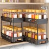 2 Pack Pull Out Spice Rack Organizer for Cabinet, Slide