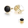 UJOY Cufflinks and Studs Set Blanks Round 4 Colors Shirt