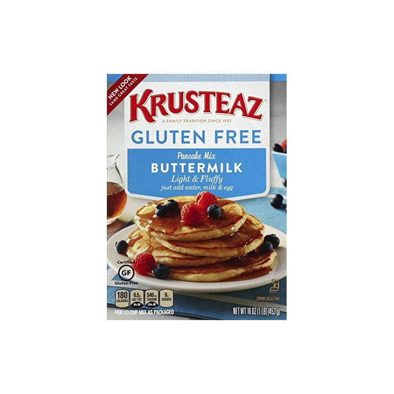 Krusteaz Gluten Free, Buttermilk Pancake Mix, Buttermilk (16 Ounce (Pack