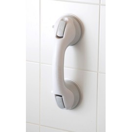 Aquarius Drive Grab Bar Support Rail Fixes with Suction For Improved Safety in Bathrooms Installs Instantly & Easy to Reposition