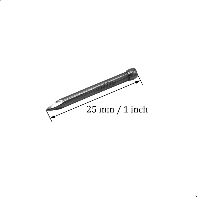 100pcs Finishing Nails Hand-Drive Hardware Carbon Steel Nail 25mm 1-inches