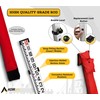 AdirPro 14-Foot Aluminum Grade Rod – 8ths, Dual Sided 5-Section