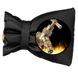 Outdoor Tap Cover for The Winter,Outside Black Tap Cover Jacket Will Protect Your Outside Tap,Insulated Protector Tap Frost Protector Cover,Waterproof Thermal Tap Cosy Cover from Freezing