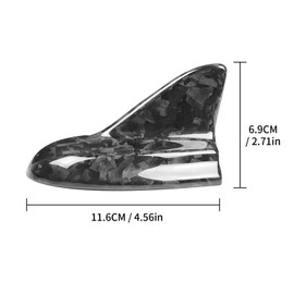 BLAKAYA Compatible with Antenna Cover Shark Fin Trim Hood Forged Carbon Fiber Automotive Roof Aerials for Dodge Challenger SRT 2015 2016 2017 2018 2019 2020 2021 2022 (Black)