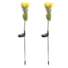 2Pcs Sunflower Solar Lights IP65 Waterproof Low Power Consumption LED