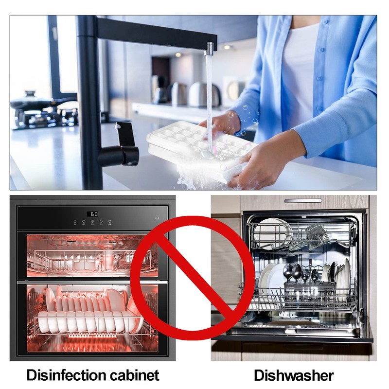 Ice Cube Tray, Food Safe Ice Cube Tray with Lid,