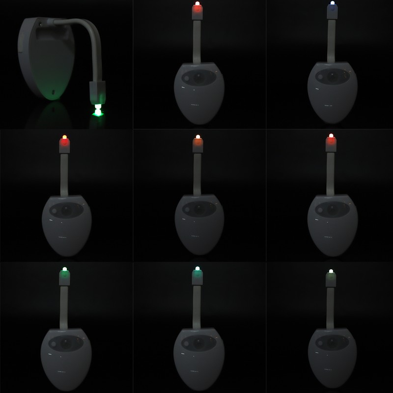 Rechargeable Toilet LED Motion Induction Bathroom Night Light Sensor with
