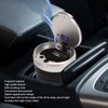 Portable Car Ashtray Mini Silver Edge Fire Prevention Smokeless Auto