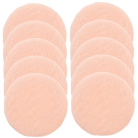 OHPHCALL 10pcs Compact Cosmetic Puff Pure Cotton Round Makeup Blush Powder Applicator Gentle Touch