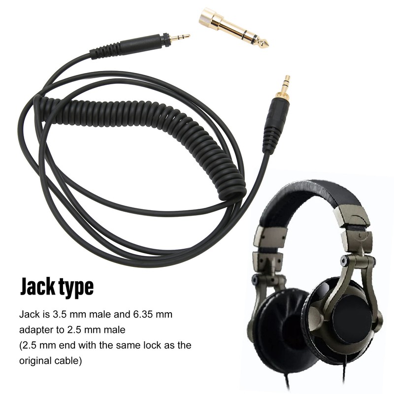 Replacement Headphone Cable 3.5mm Male and 6.35mm to 2.5mm Male