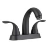 Llave Mezcladora Lavabo 4 Baño Negro Acero Inoxidable Meer Acabado Mate
