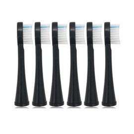 SF-03W Replacement Heads fit for Waterpik Sonic Fushion SF-02W, SF-01W, SF-04, with Brush Head Cover 6 PCS, Black