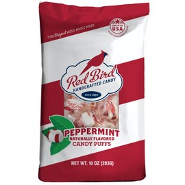 Red Bird Soft Peppermint Candy, Individually Wrapped, Gluten Free Breath Mints, 10 oz Bag