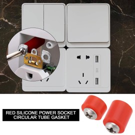 VGOL 150 Pcs 6 Lengths Electrical Outlet Extender Kit 60 Pcs Round Rubber Outlet Screw Spacers with 90 Pcs Round Head Wall Plate Screws for Household and Industrial Electricity