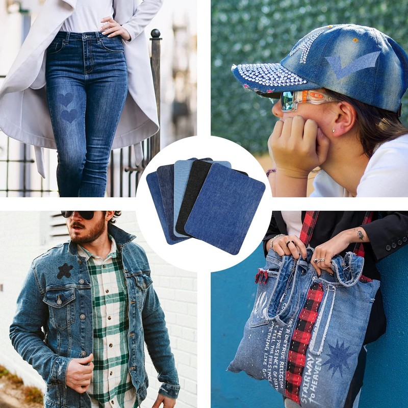 5 Pcs Iron on Patches for Jeans 3.7 x 5