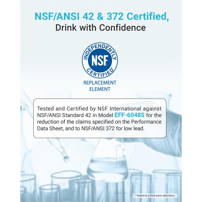 AQUA CREST XWF Refrigerator Water Filter, Replacement for GE® WR17X30702,