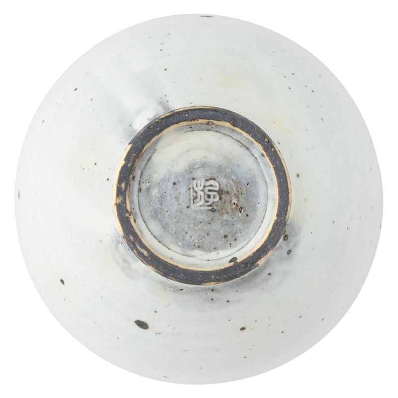 Marui Pottery MR-3-4213 Shigaraki Ware Hechamon Soup Bowl, Diameter Approx.