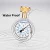 MEASUREMAN 2-1/2" Glycerin Filled Stainless Steel Water Pressure Test Gauge,
