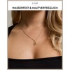 LUUK LIFESTYLE Modern Stainless Steel Necklace with Pendant, 50 cm