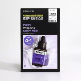 Mediheal 메디힐 랩핑 세럼 마스크 5매 (피디알엔 모공탄력) [1개] Mediheal Wrapping Serum Mask 5 Sheets (PRN Pore Elasticity) [1 Piece]