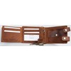 FLW Men's Biker Natural Leather Wallet with a Metal Chain