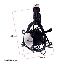 Abaodam Shockmount Microphone Stand Mount Black Metal Condenser Mic Holder with Vibration Function Easy Installation for Recording and Streaming