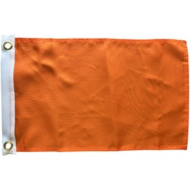 NWFlags Plain Orange Flag 18" x 12" 75d Premium Polyester | Polyester 1.5x1 foot material flag with 2 Eyelets