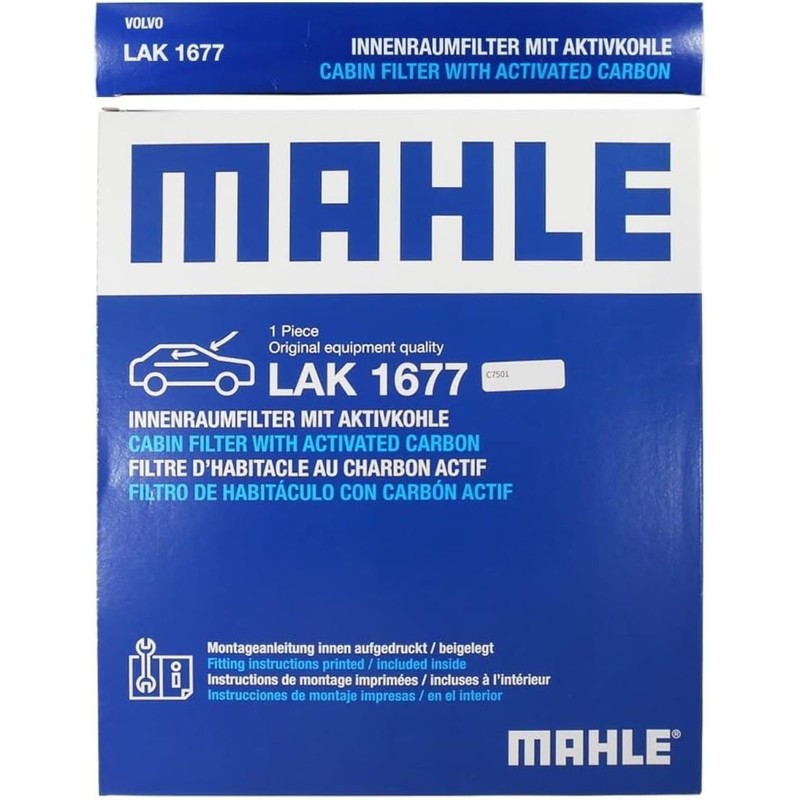 MAHLE Air Conditioner Filter Model Number: LAK1677