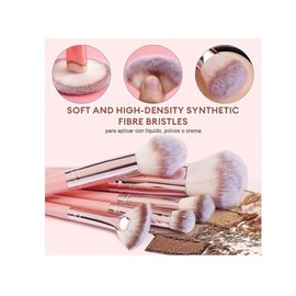 Runhycc Set De 40 Brochas De Maquillaje Generic Profesional. Incluye Accesorios para Maquillaje Facial, Brochas para Base, Ojos Y Rostro. (rosa)