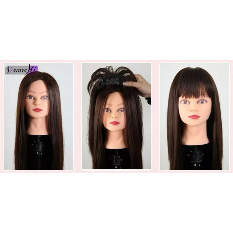 Waostar Fleco Peluquín Largo Topper Cabello Doble Clip Coronilla