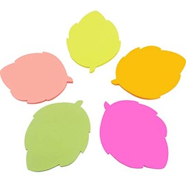 4A Shapes Sticky Notes,Leaf Shape,2.83 x 2.83 Inches,Neon Assorted,Self-Stick Notes,200 Sheets/Pad,1 Pad/Pack,4A 5061