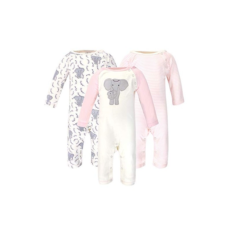 Touched by Nature Baby-Overall aus Bio-Baumwolle und Union-Anzüge, Elefanten-Paket für