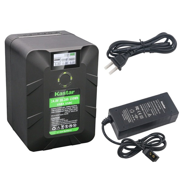 Kastar 1-Pack BP-Y150W V Mount Battery and D-Tap Charger Compatible
