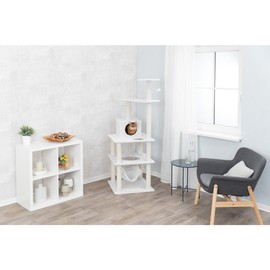 TRIXIE Abby 63.5" Cat Tower, 4-Level Sisal & Plush Cat Tree, Cat Scratcher, Condo, Hammock, Platforms Dangling Cat Toy