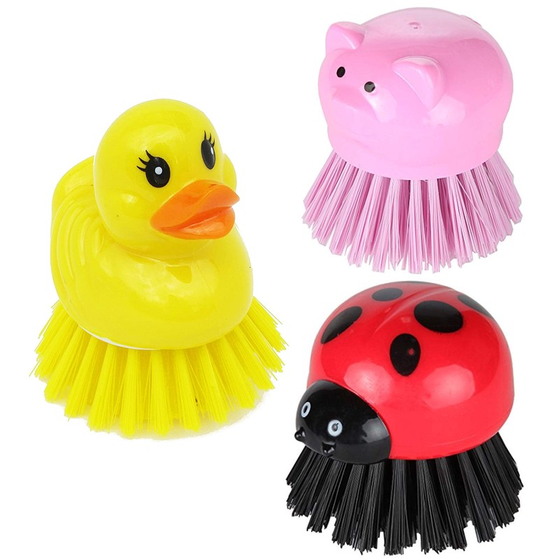 Generic 1PC Kitchen Cleaning Brush Animal Duck Pig Dish Potato