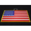 Ivamis American Flag Patch with Yellow Borders- 5x3 inch -