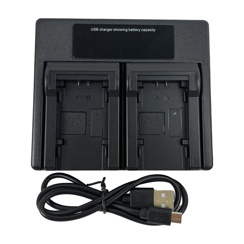 LED Dual USB Camera Charger for BN-VG107 BN-VG107U BN-VG107US BN-VG114U