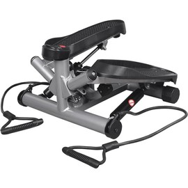 Premium Portable Twist Stair Stepper Adjustable Resistance, Twisting Step Fitness Machine with Bands and LCD Monitor