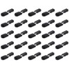 YYlingx 25Pcs Black Plastic Classic Zipper Accessory Cord End Locks,